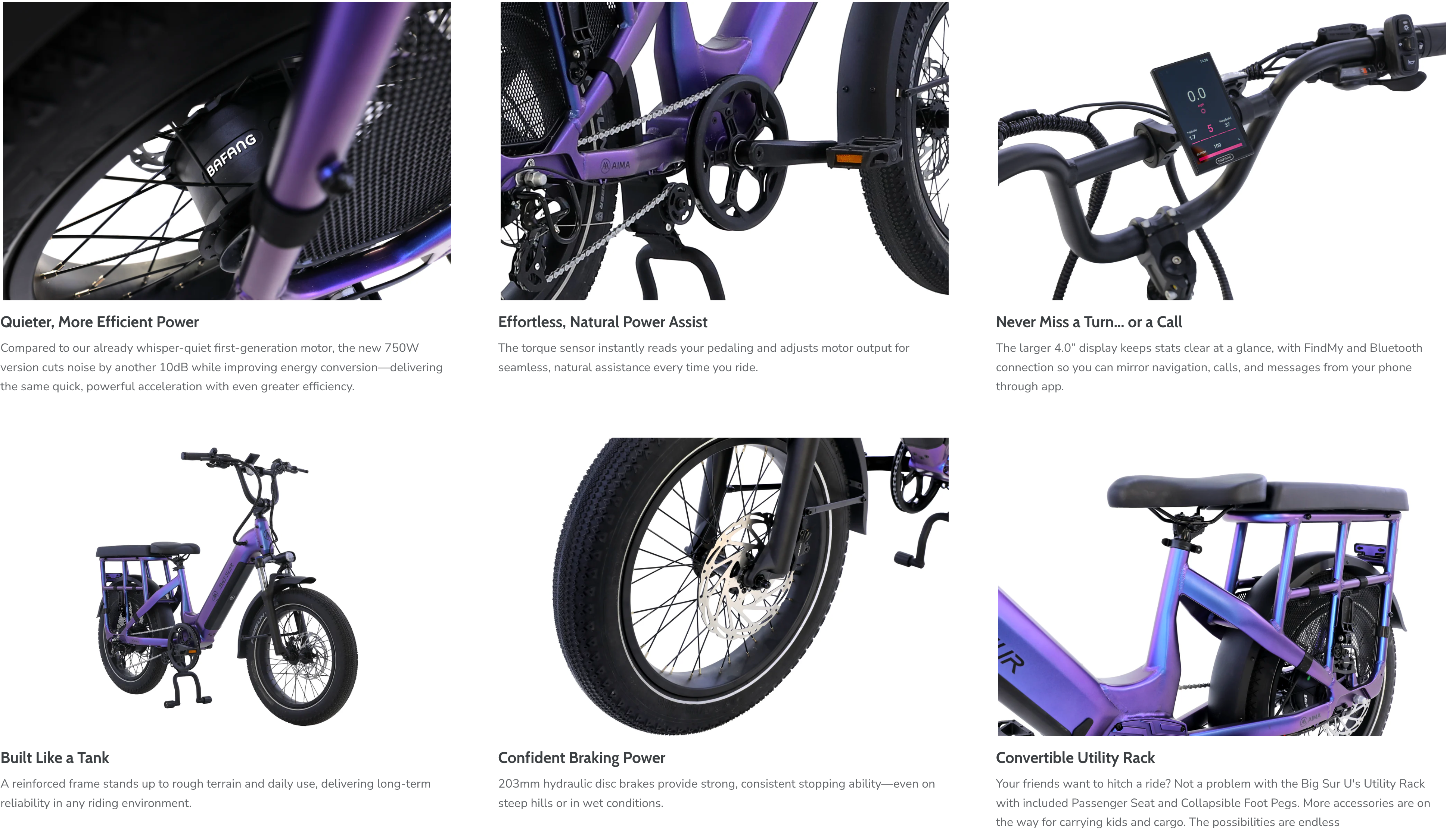 Aima Big Sur Utility Cargo Electric Fat Tire Bike