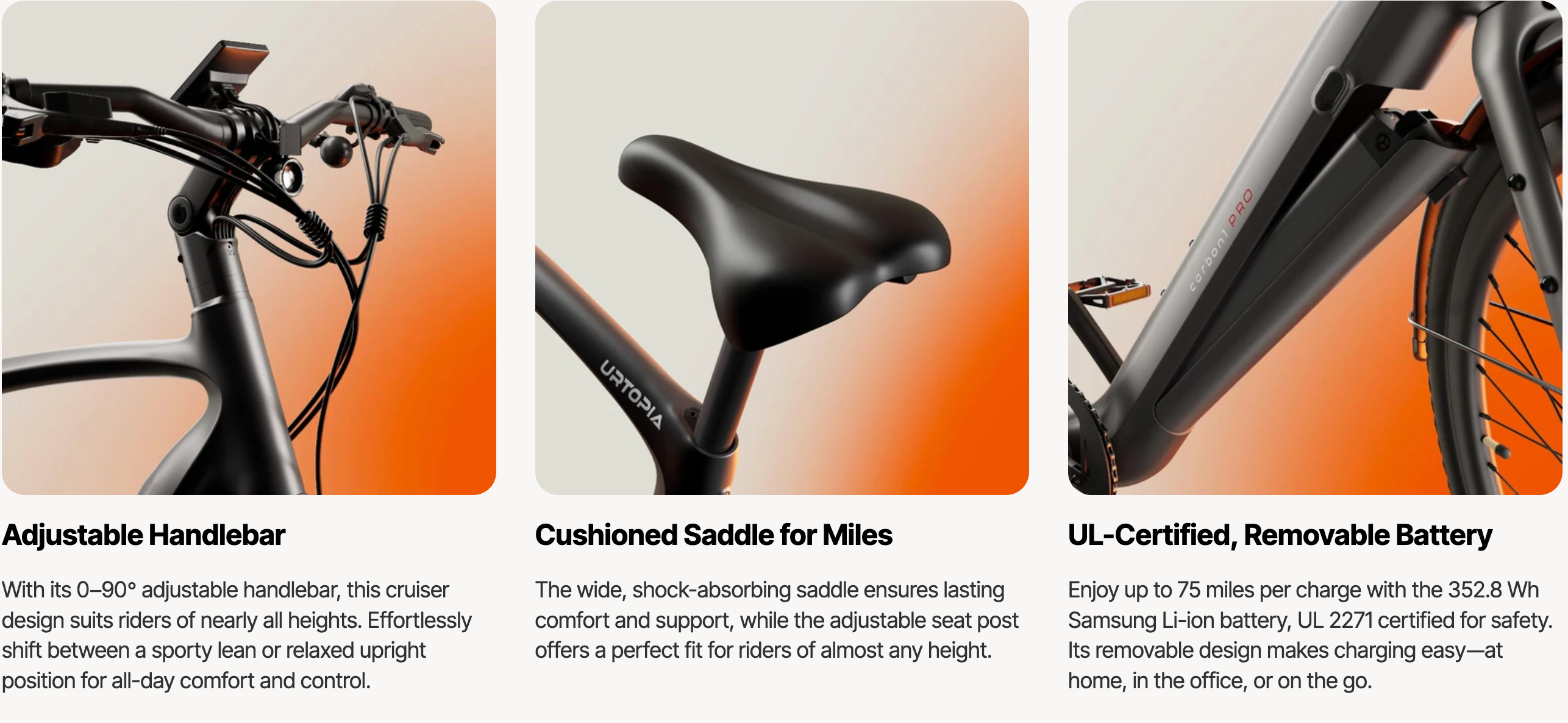 Urtopia Carbon  Classic Electric Bike BONUS