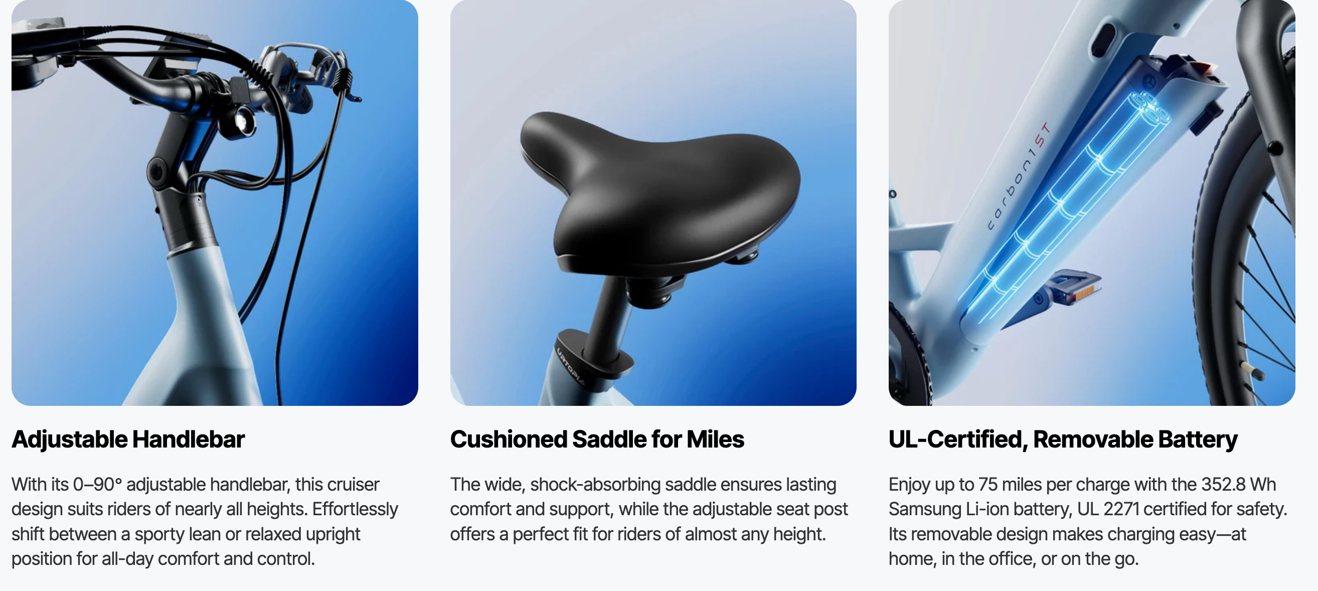 Urtopia Carbon  Classic Step Thru Electric Bike BONUS