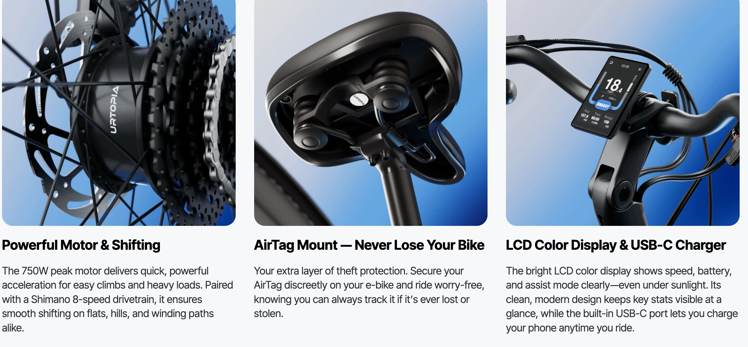 Urtopia Carbon  Classic Step Thru Electric Bike BONUS