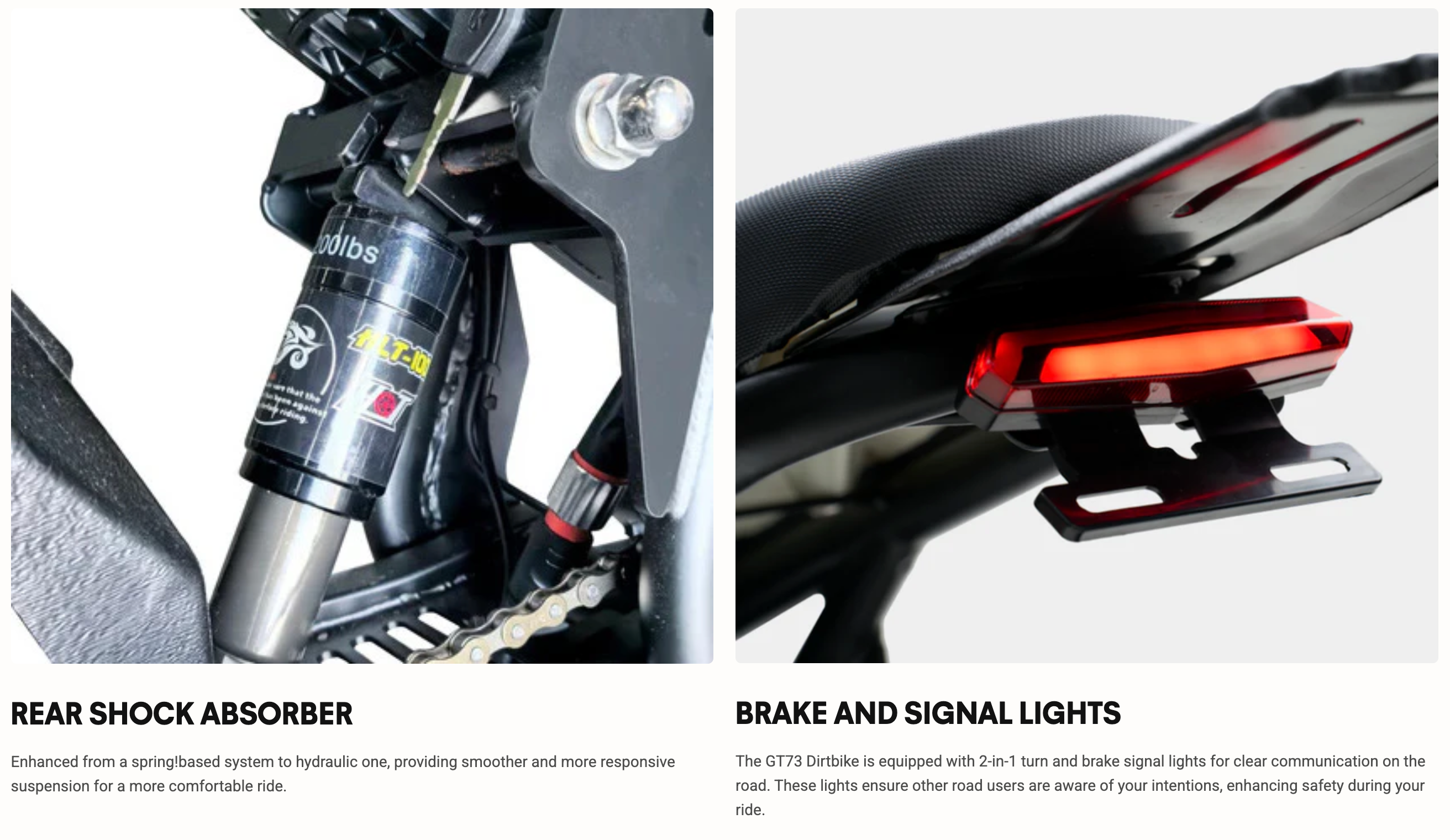 Riding Times GT73 and GT73 Pro Electric Motorcycle Bike