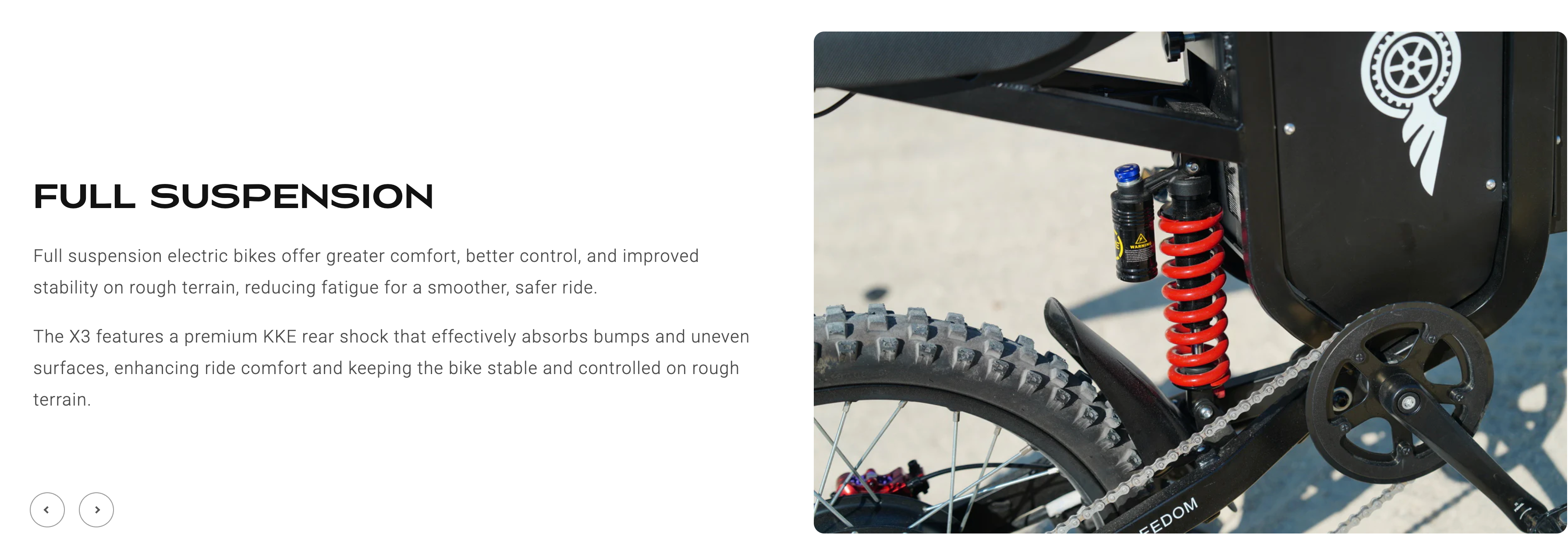 Freego  X3 Full Suspension Electric Dirt Bike