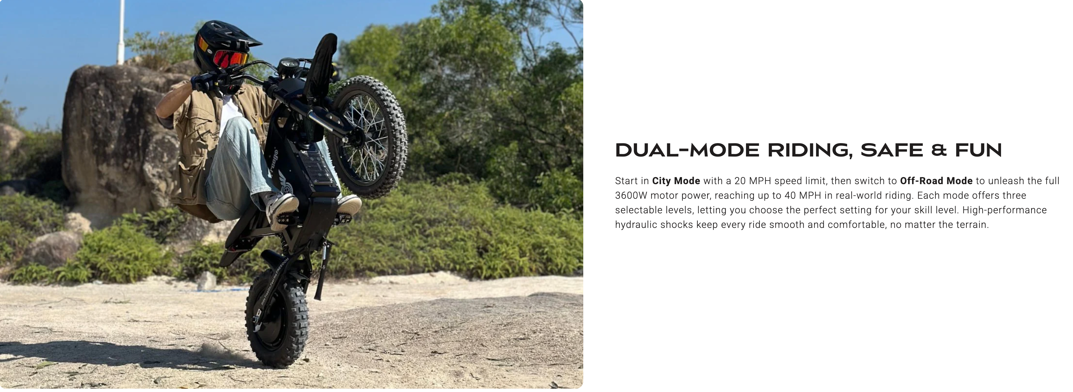 Freego XO Electric Mini Bike for Teens and Adults