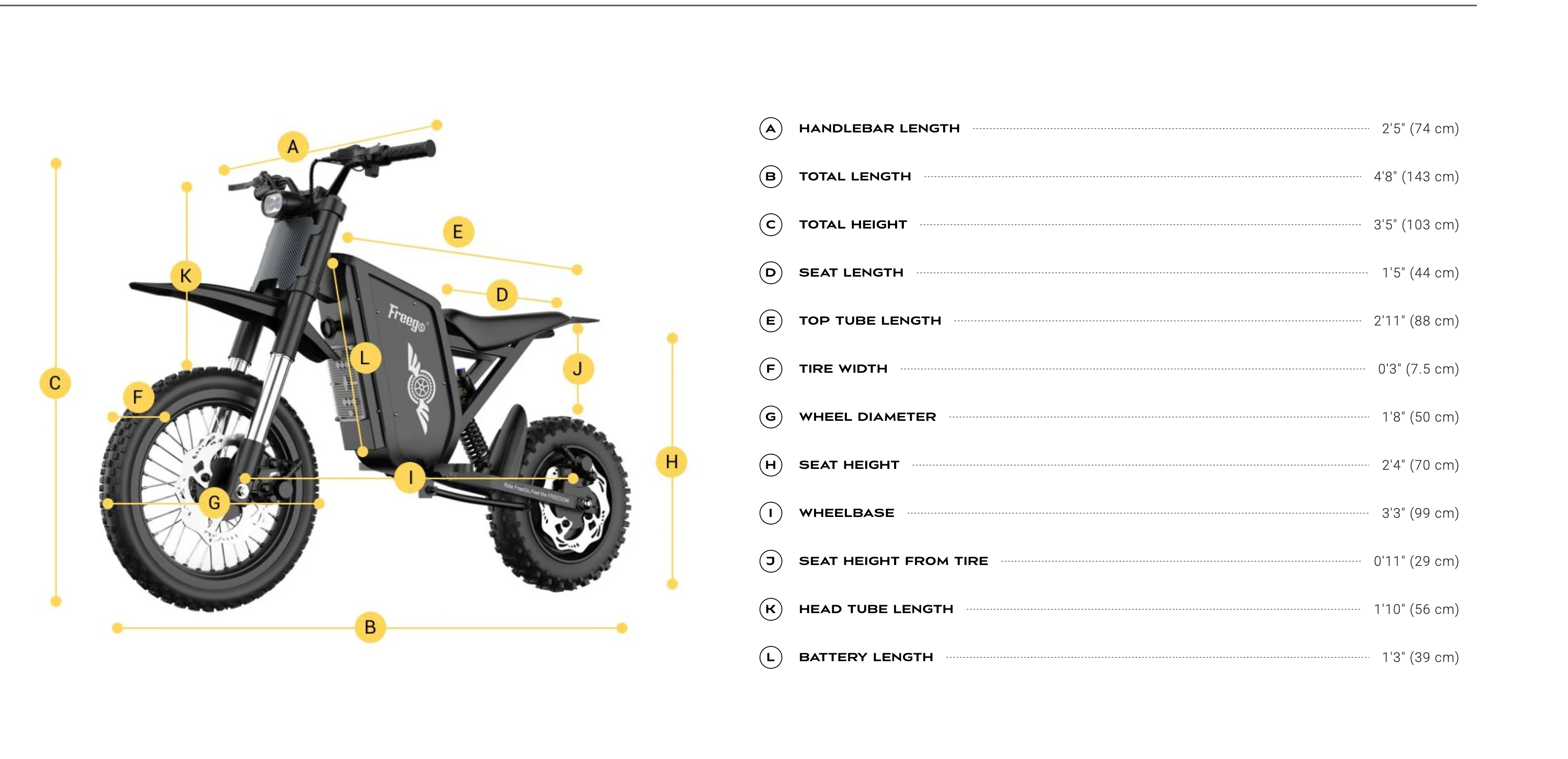Freego XO Electric Mini Bike for Teens and Adults