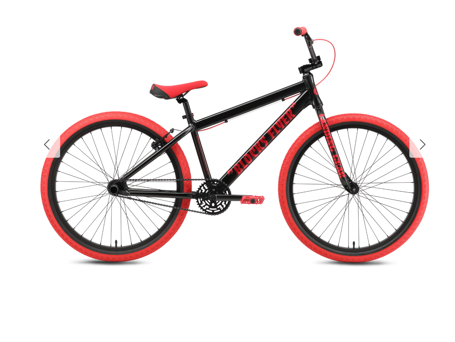 SE Bikes Blocks Flyer 26 BMX Bike Black Ruby 2026