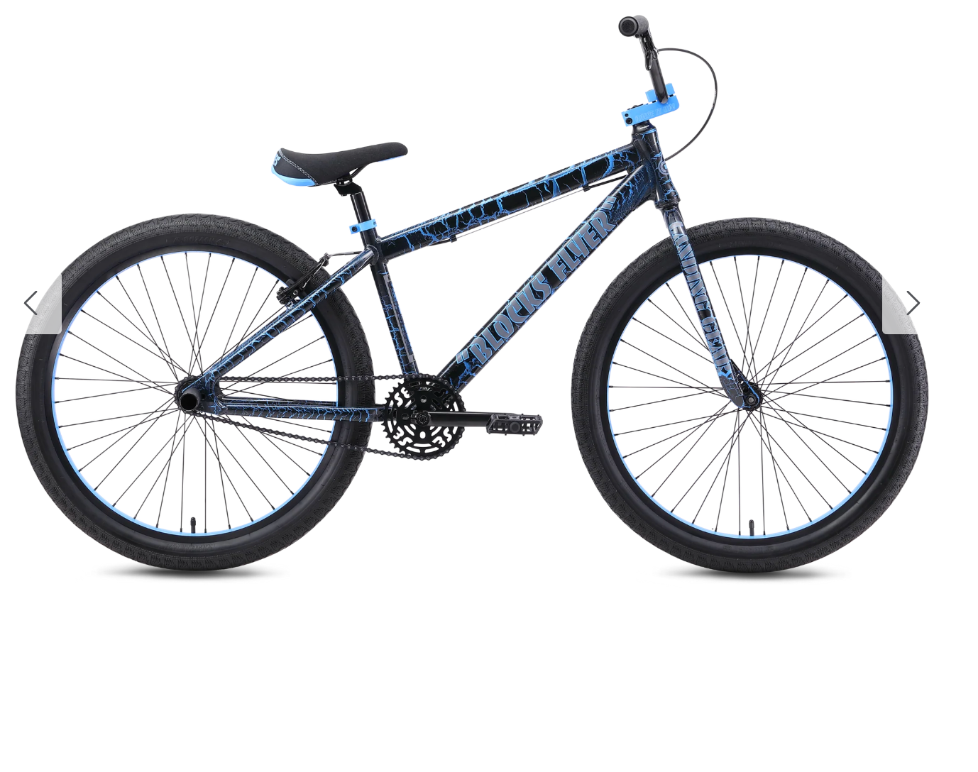 SE Bikes Blocks Flyer 26 BMX Bike Blue Crackle 2026