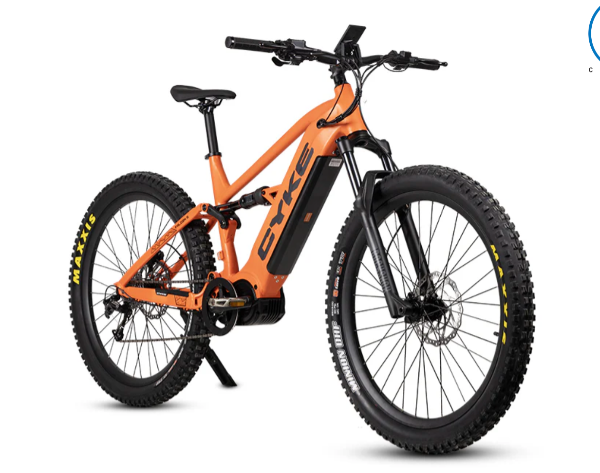 CYKE Falcon S Full Suspension MidDrive Electric Mountain Bike