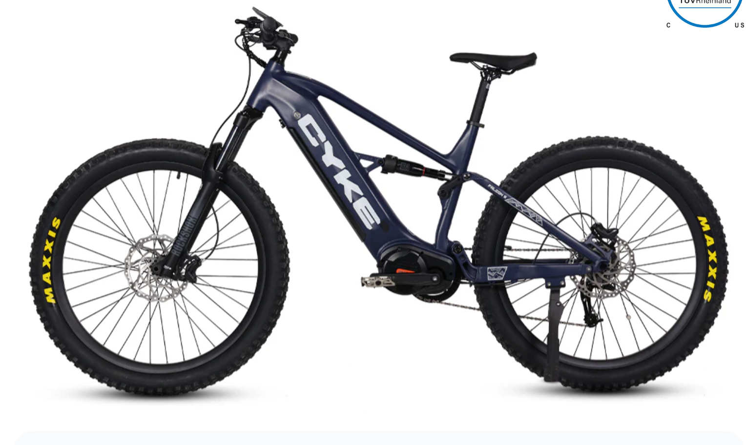 CYKE Falcon S Full Suspension MidDrive Electric Mountain Bike