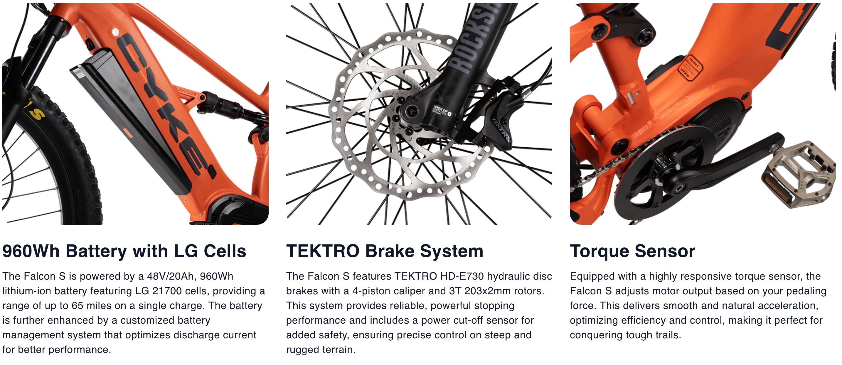 CYKE Falcon S Full Suspension MidDrive Electric Mountain Bike