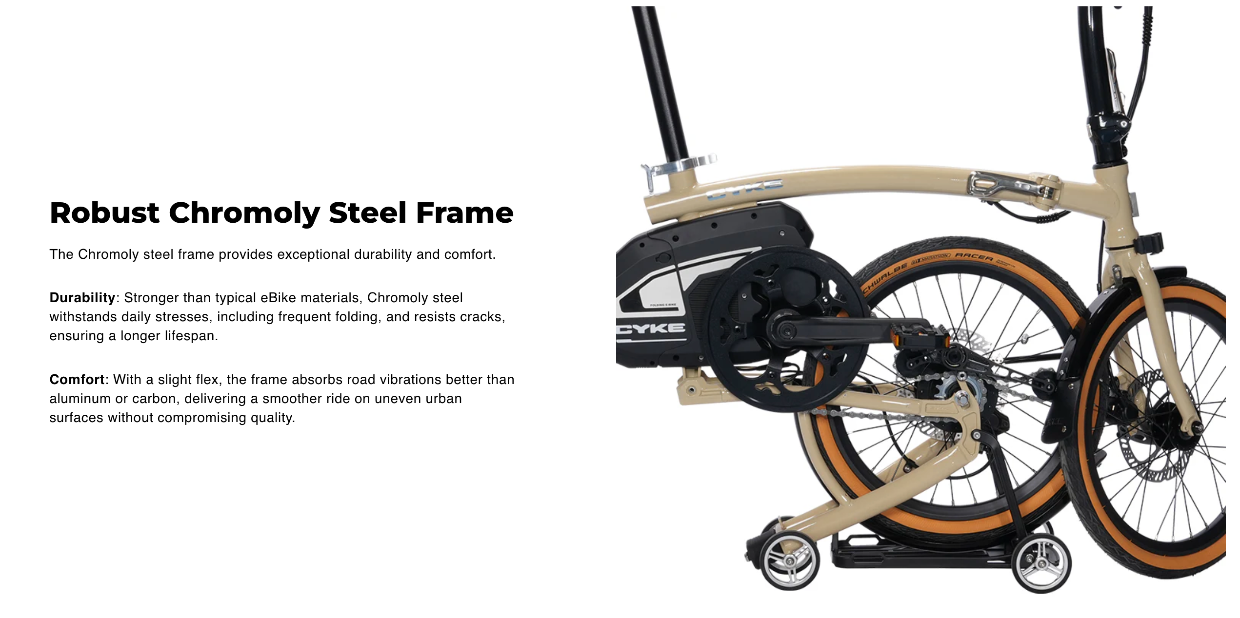 CYKE Kingfisher MidDrive Folding Electric Bike