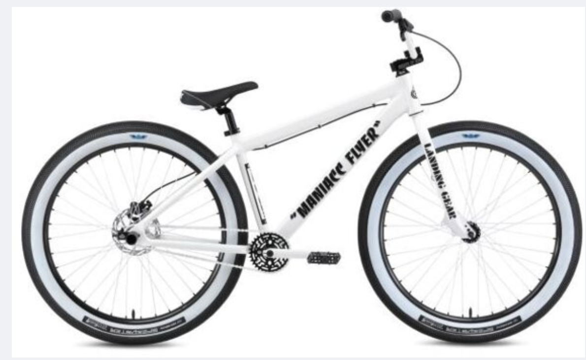 SE Bikes Maniacc Flyer  BMX Bike Arctic White 2026