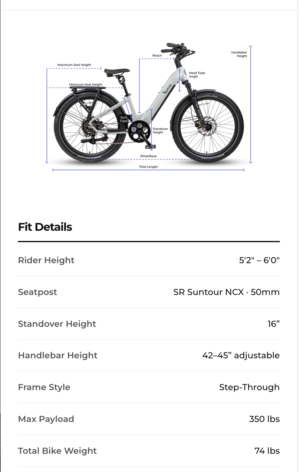 Euphree Stellar Falcon 2 Mid-Step Electric Bike