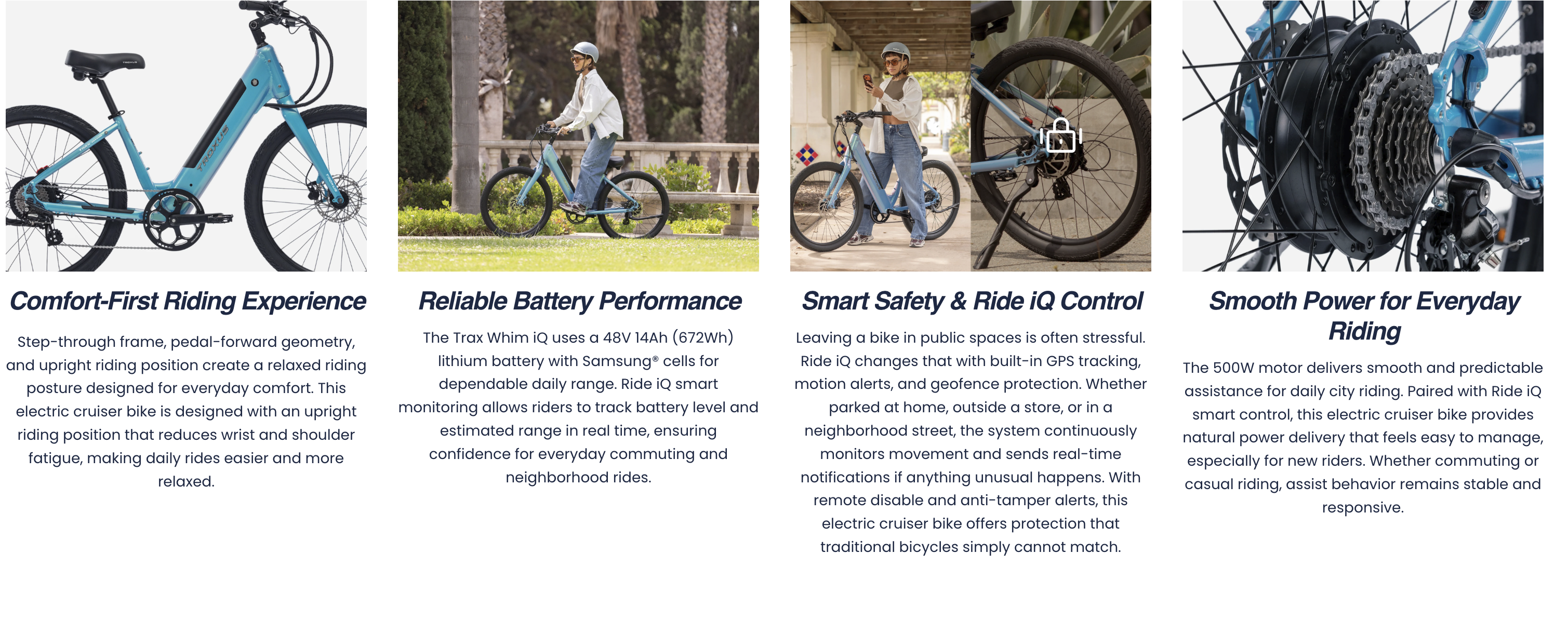 Troxus Trax Whim IQ Step Thru Electric Bike