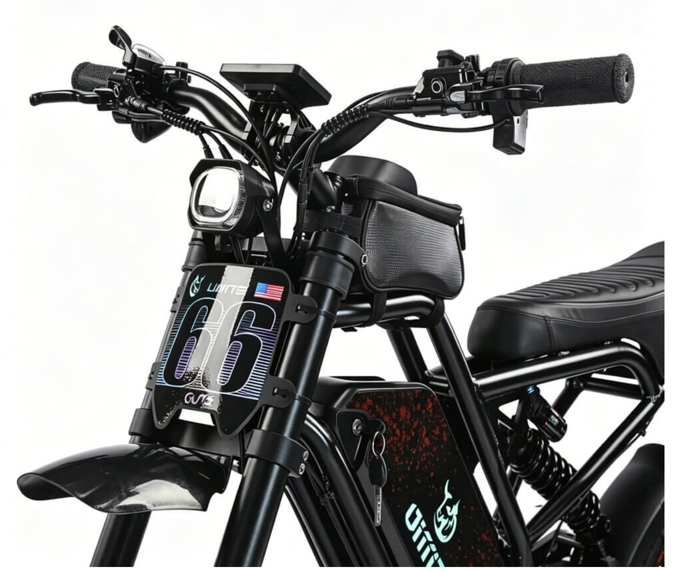 Akez D9 1500W 52V  Full Suspension Electric Moto Bike