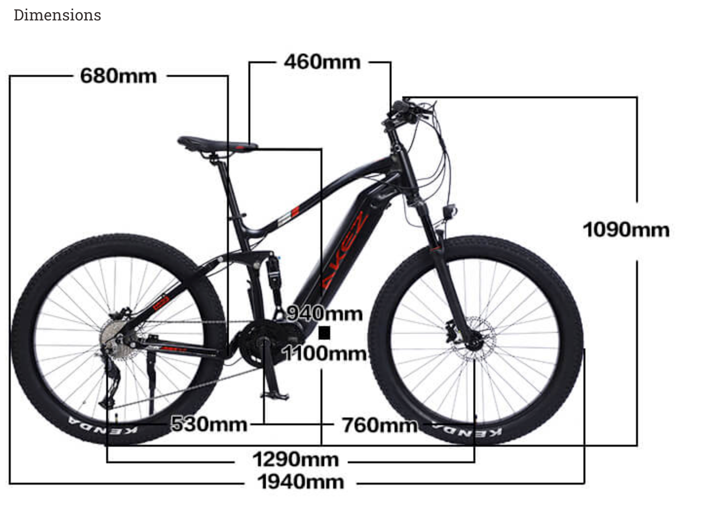Akez M600 Mid-Drive Full Suspension Mountain Bike