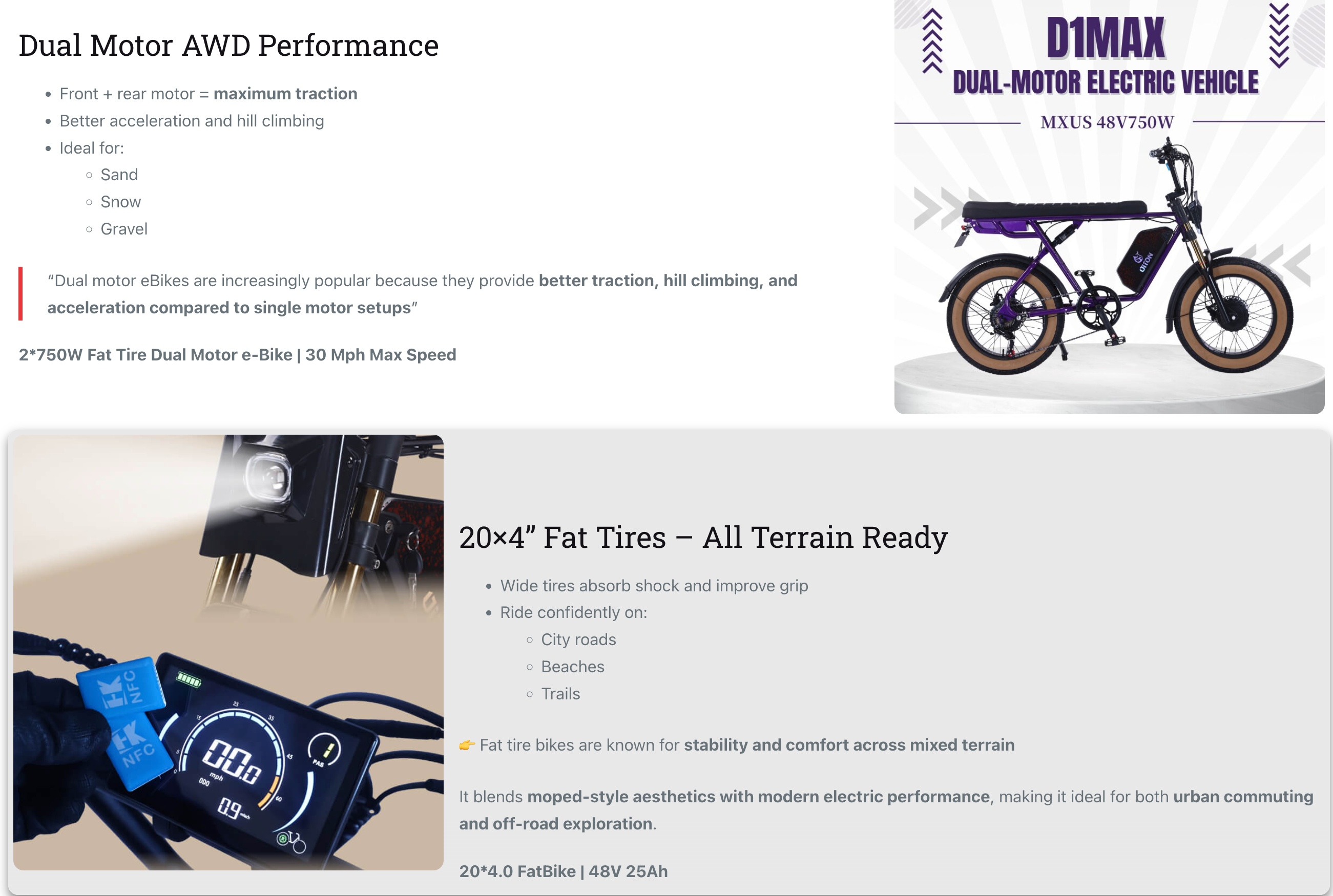 Akez Diton D1 Dual Motor Electric Moto Bike