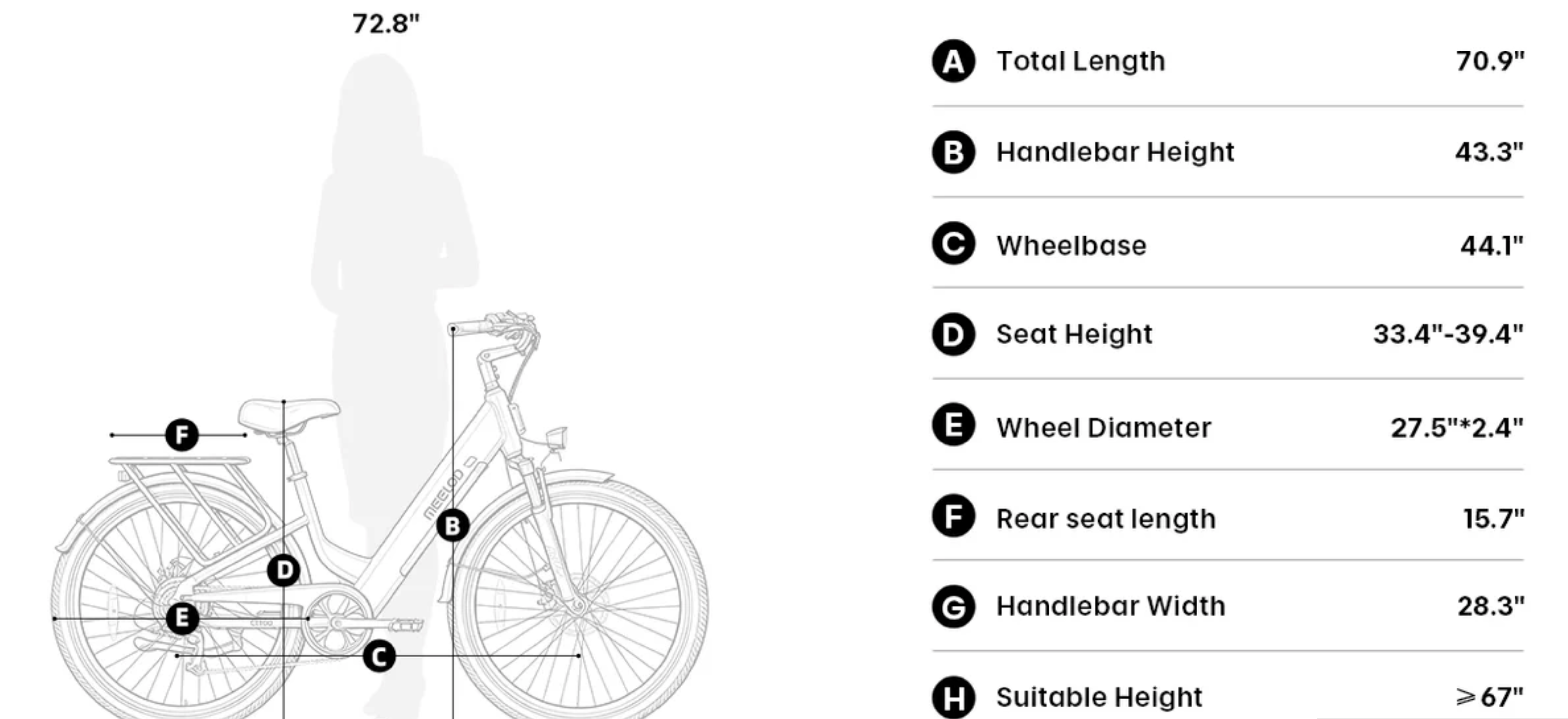 Meelod CT100 Step Thru Hybrid Electric Bike