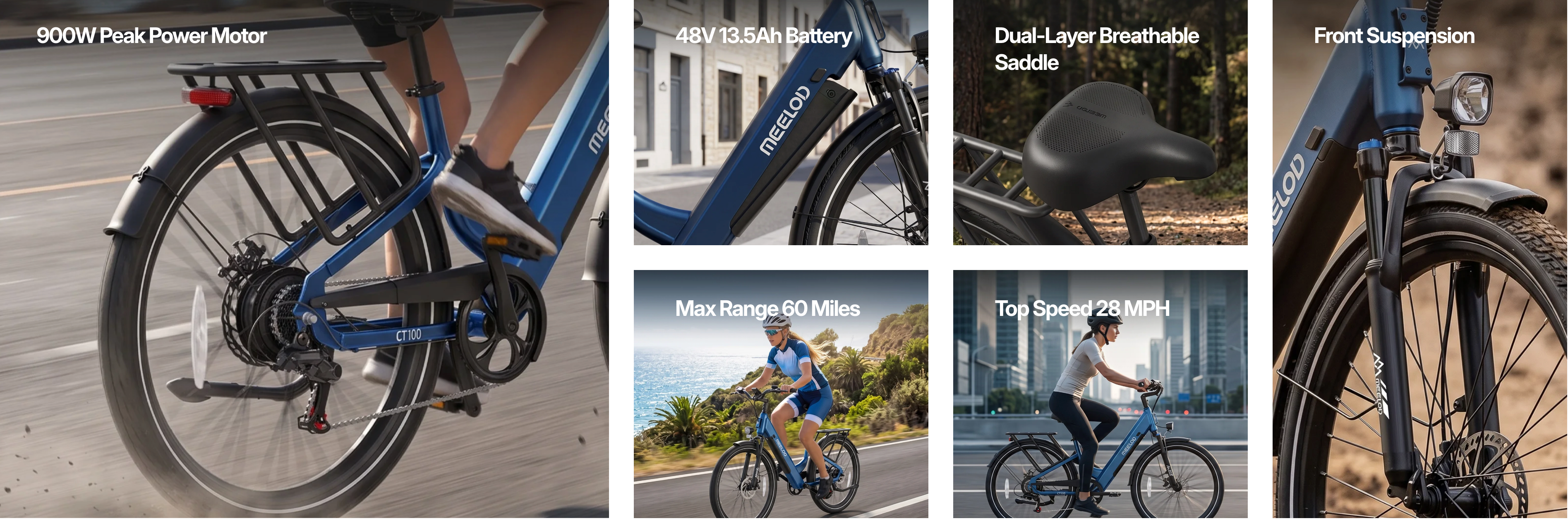 Meelod CT100 Step Thru Hybrid Electric Bike