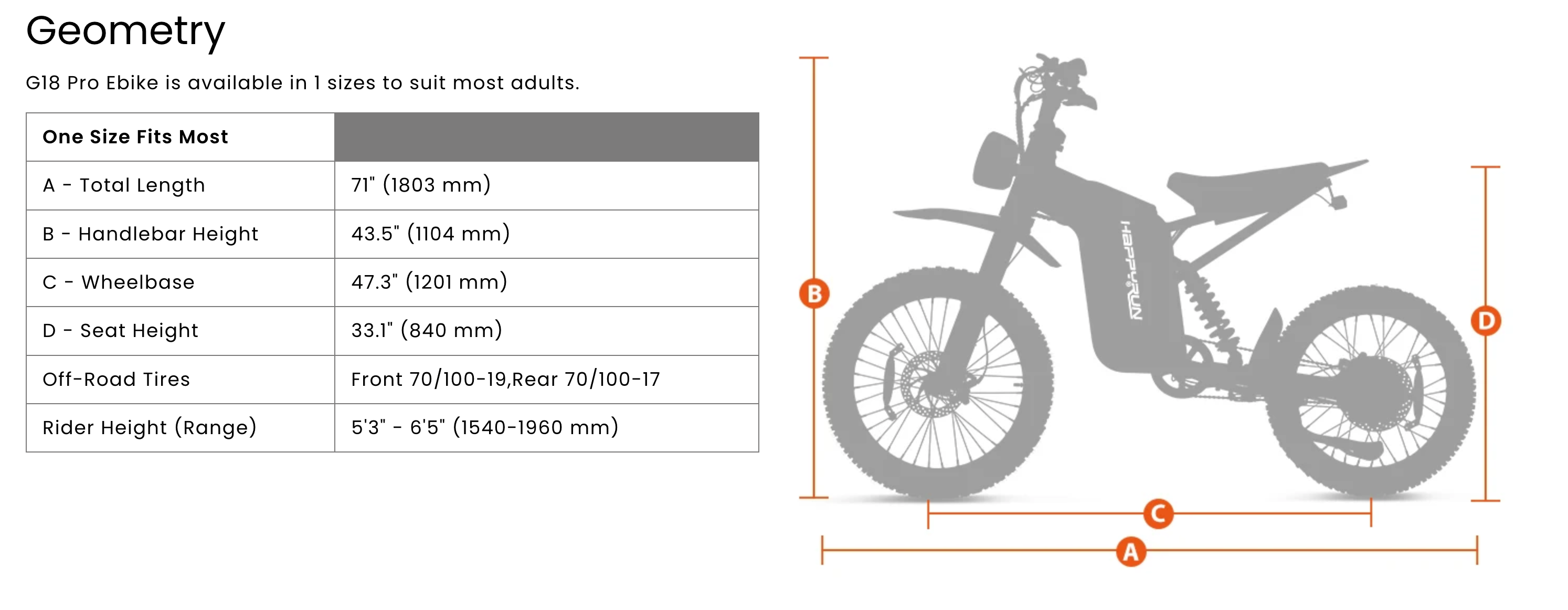 HappyRun G18 Pro Full Suspension Electric Dirt Bike