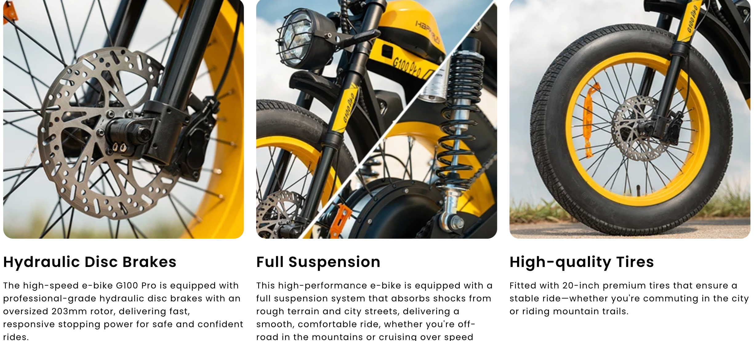 HappyRun G100 Pro Full Suspension Electric Dirt Bike