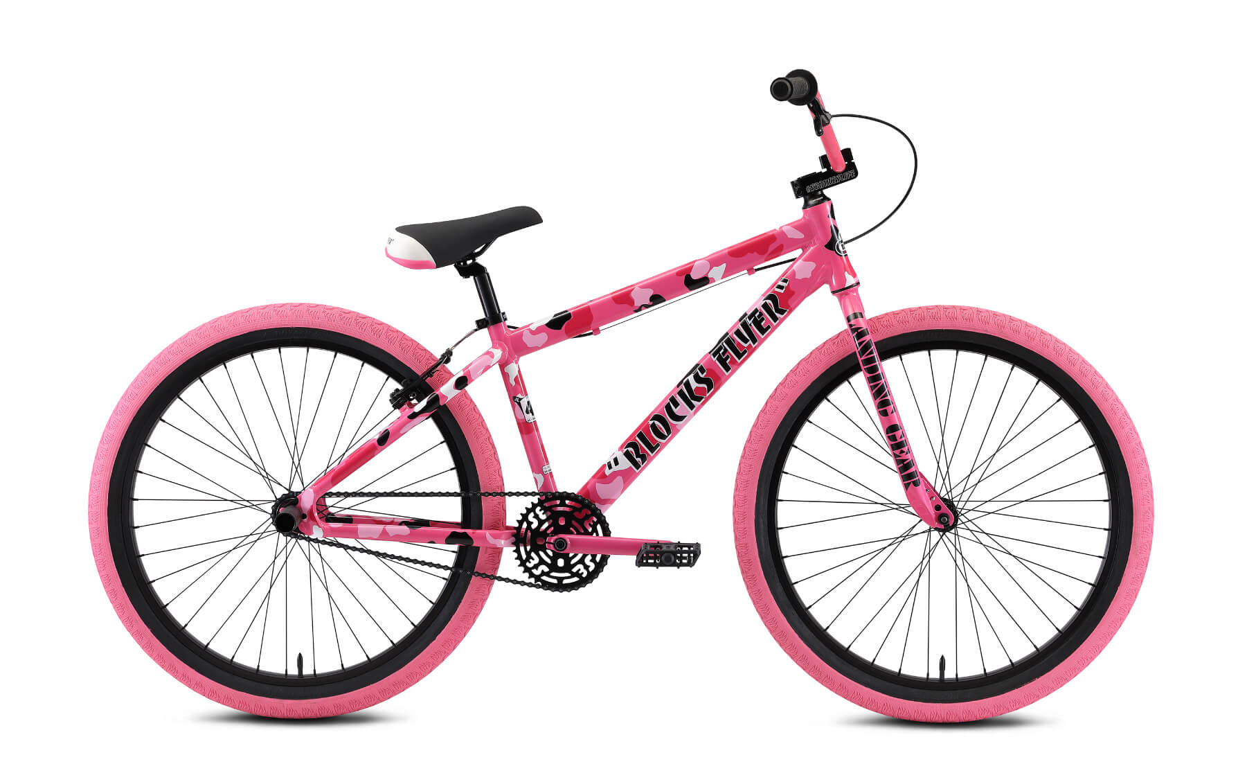 SE Bikes Blocks Flyer 26 BMX Bike Pink Camo 2022