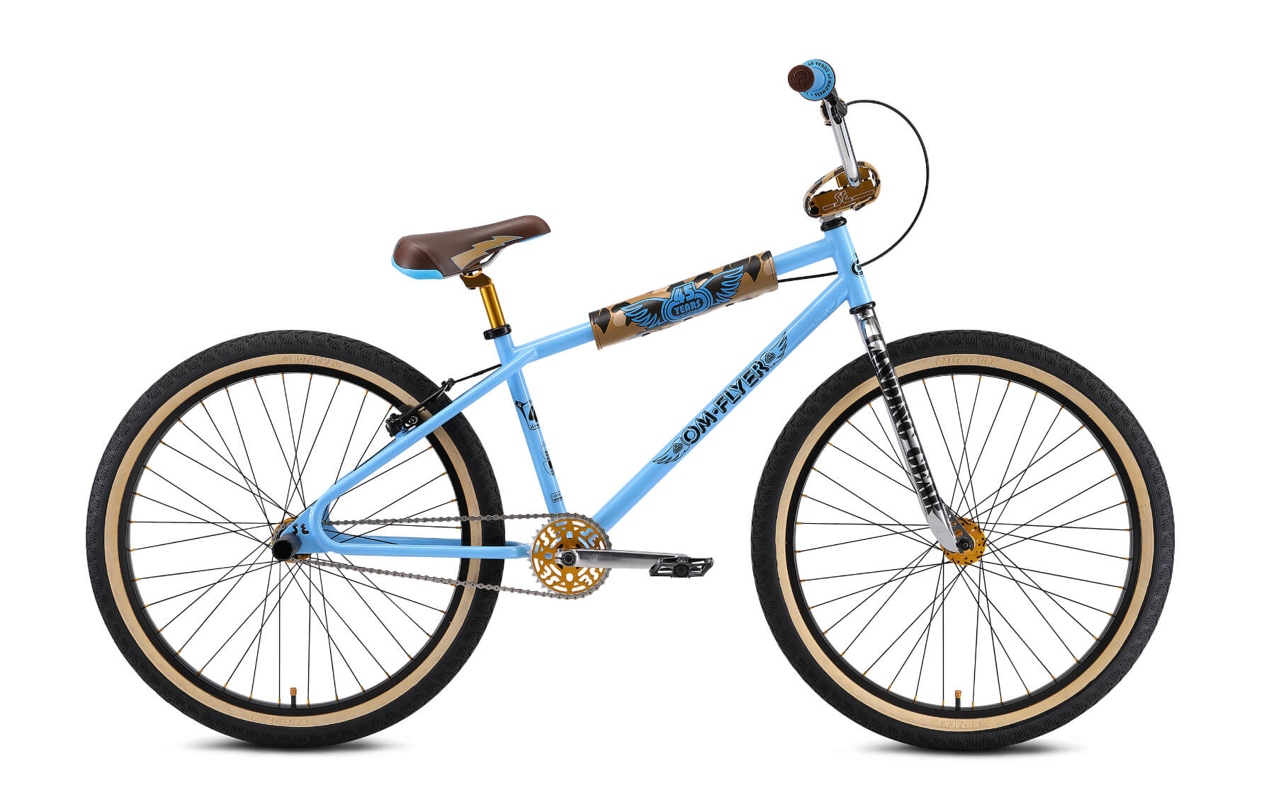SE Bikes OM Flyer 26 BMX Bike SE Blue 2022